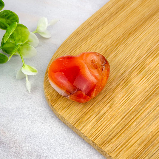 Coeur en Cornaline orange