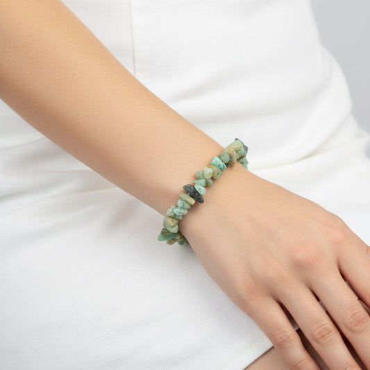 bracelet baroque en amazonite