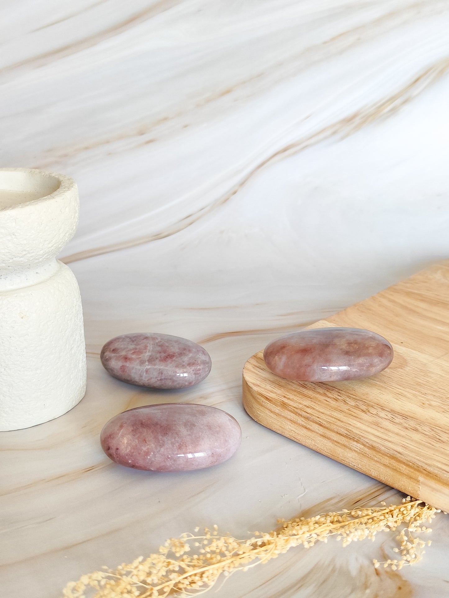 Galet en Quartz Fraise