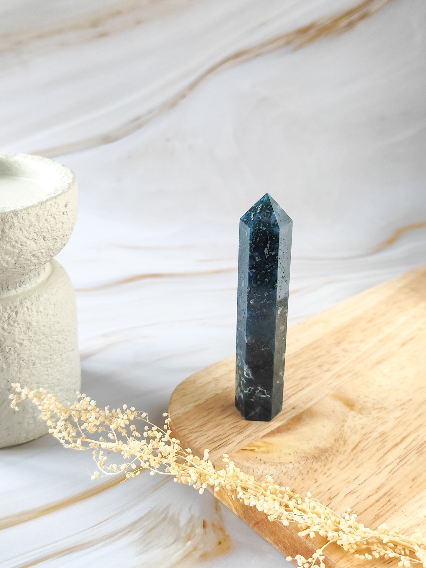 Pointe en Agate Mousse Druzy