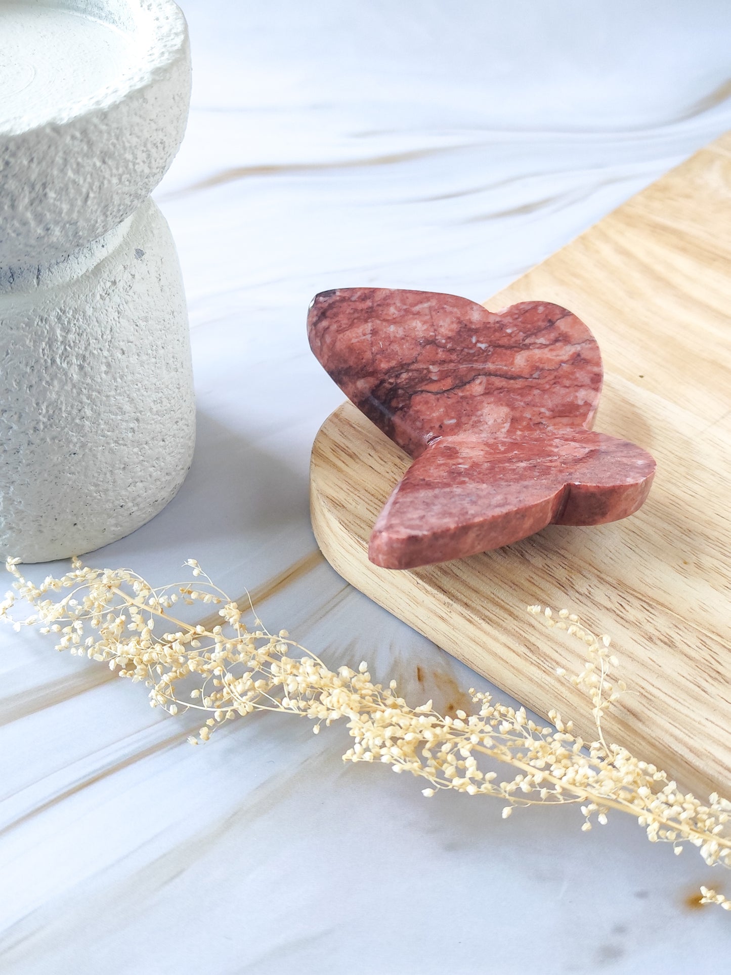 Papillon en Calcite Fraise