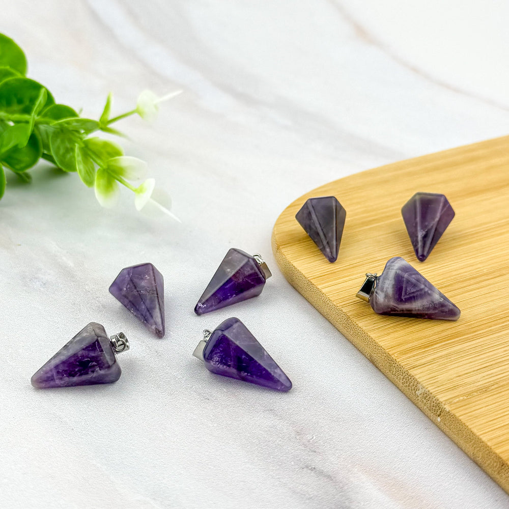 Pendentif pointe en améthyste