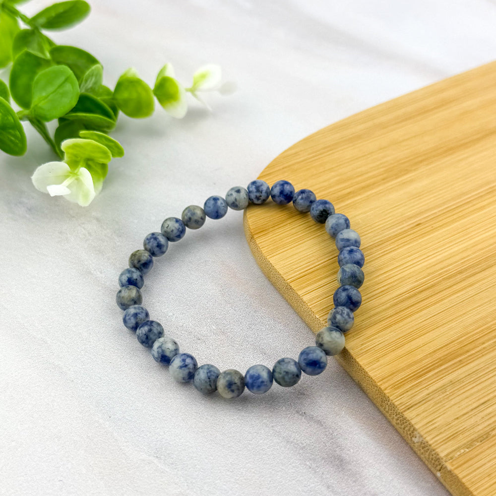 bracelet boule 6 mm en sodalite