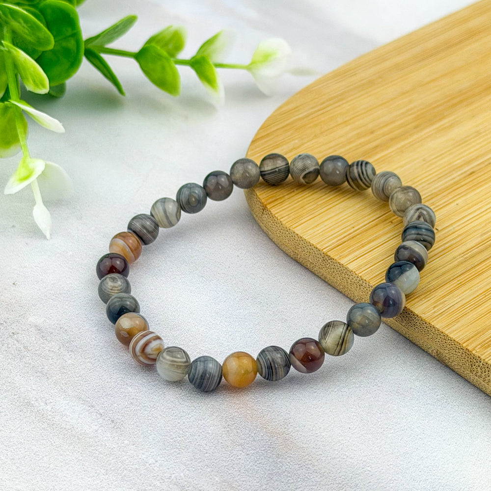 bracelet en agate du botswana