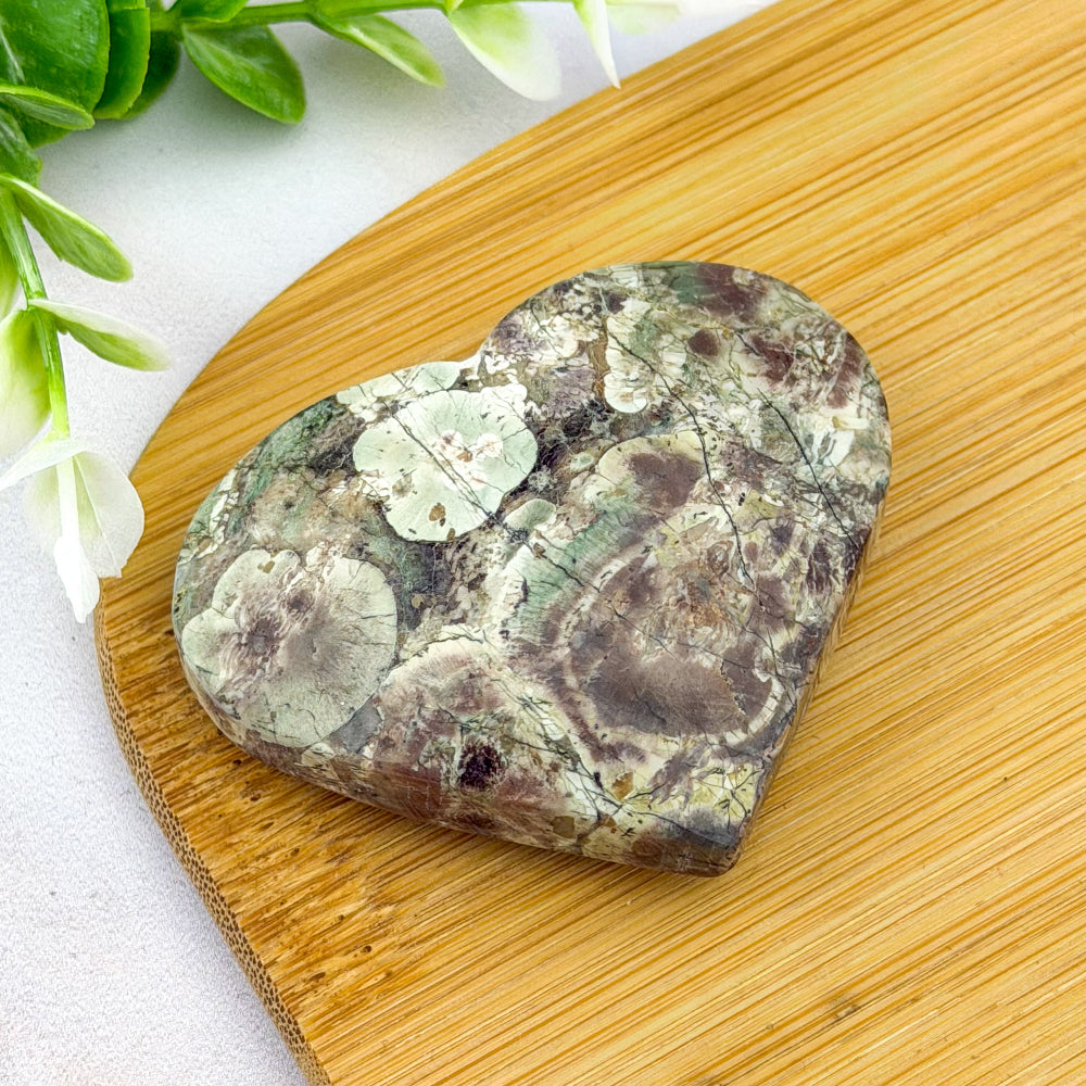 agate fleur en coeur