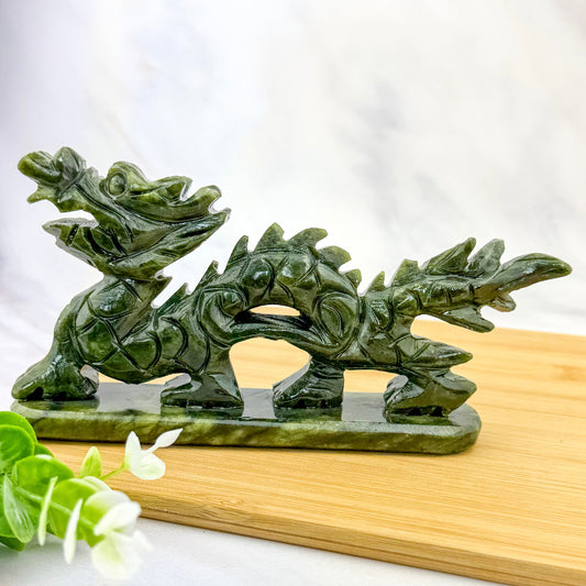 dragon à poser en jade néphrite