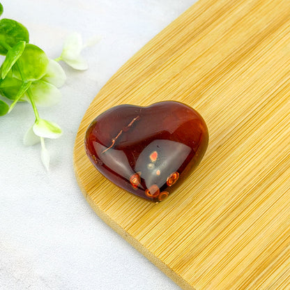 coeur en cornaline rouge