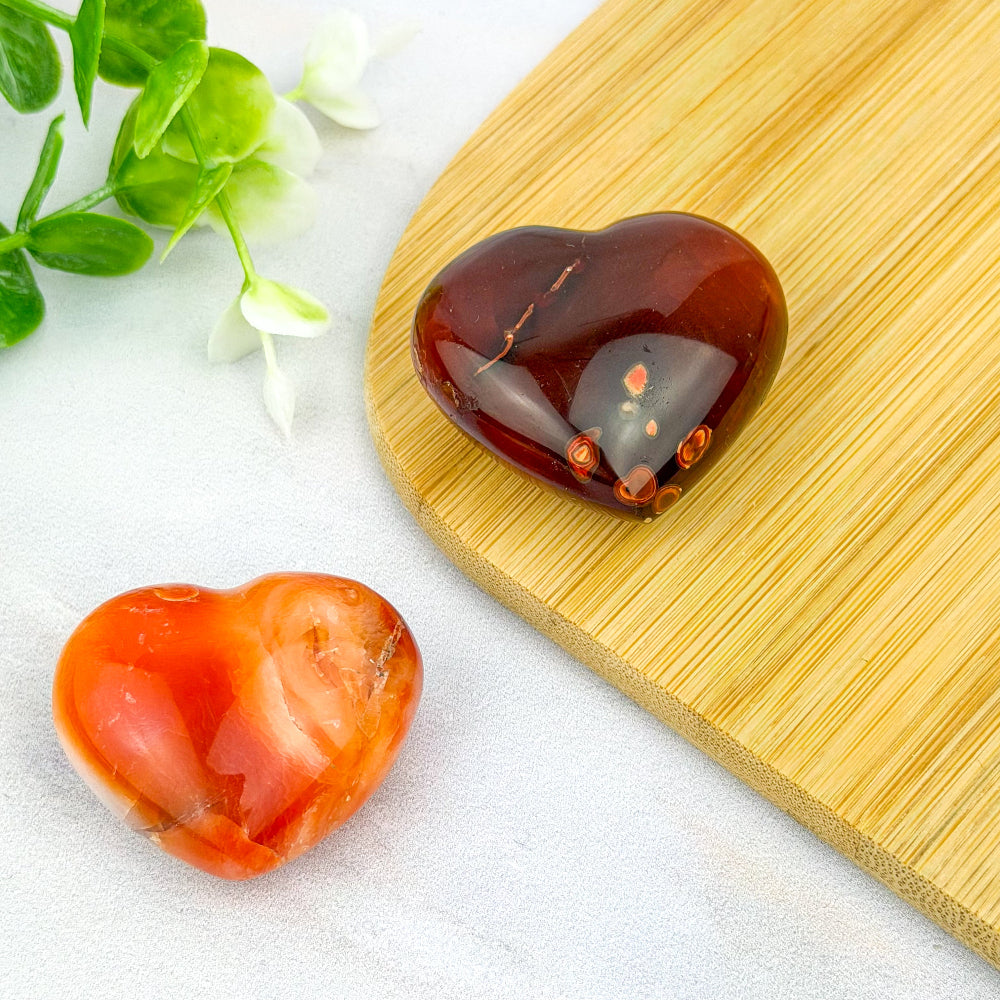 coeur en cornaline