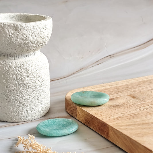 Worry stone en amazonite