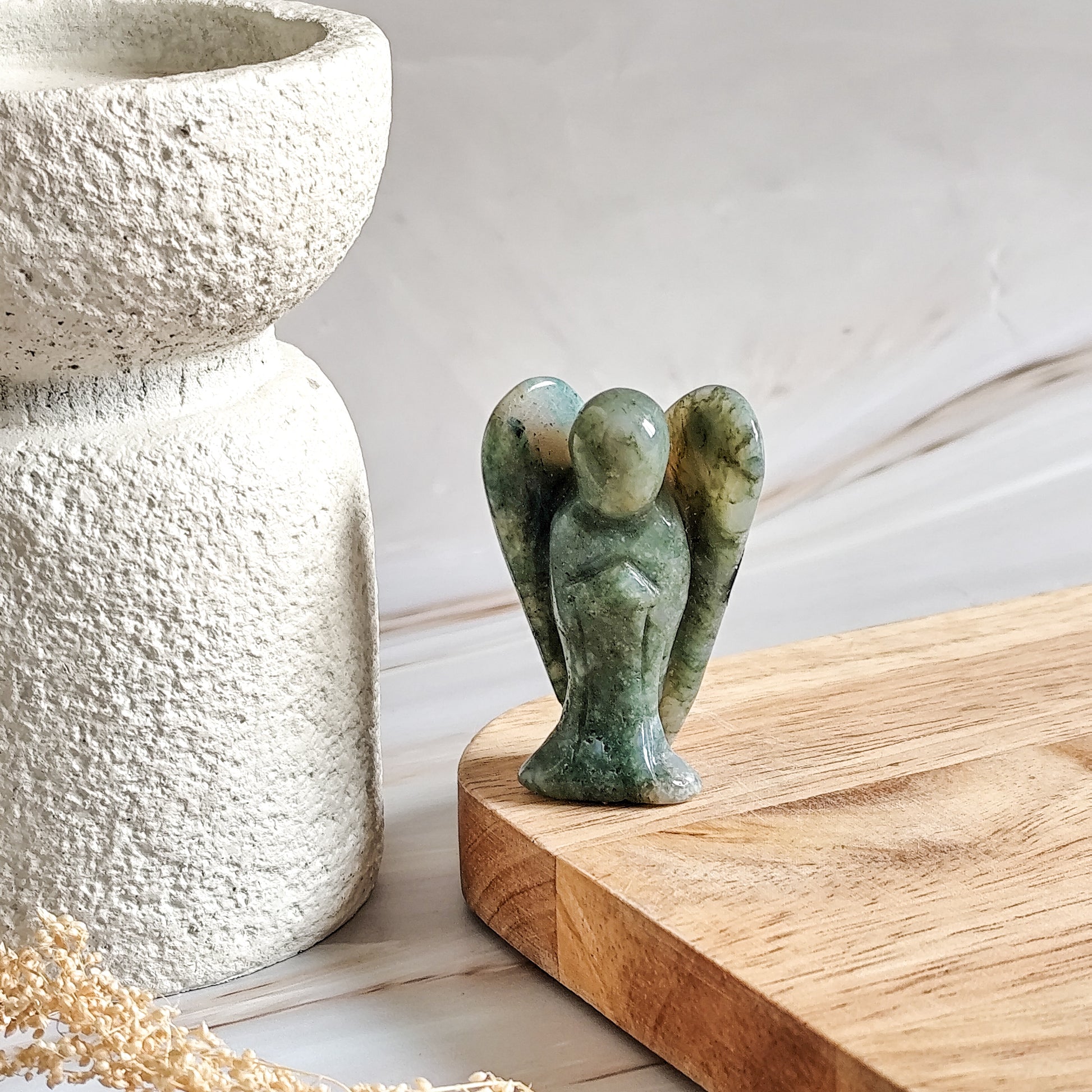 Ange en agate mousse