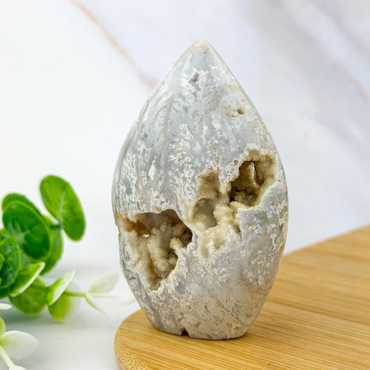 flamme en agate plume d'indonésie