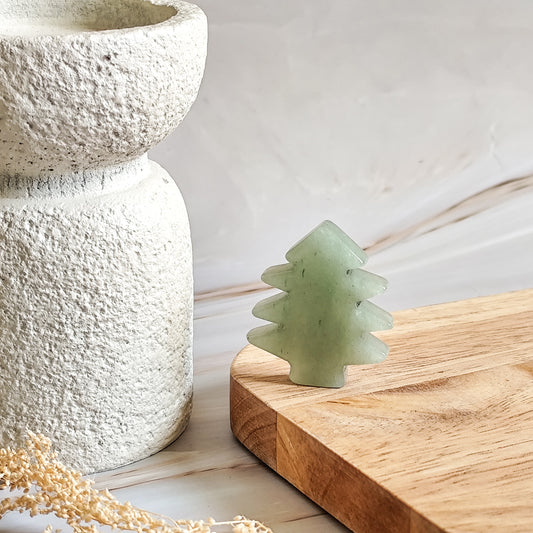 Sapin en pierre naturelle verte pour lithothérapie et harmonie intérieure