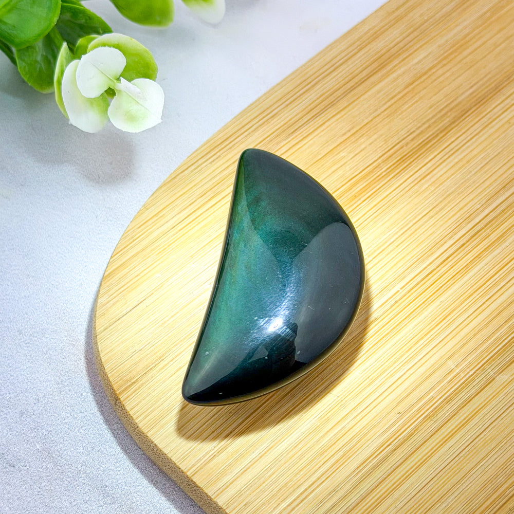 Petite lune en obsidienne œil céleste