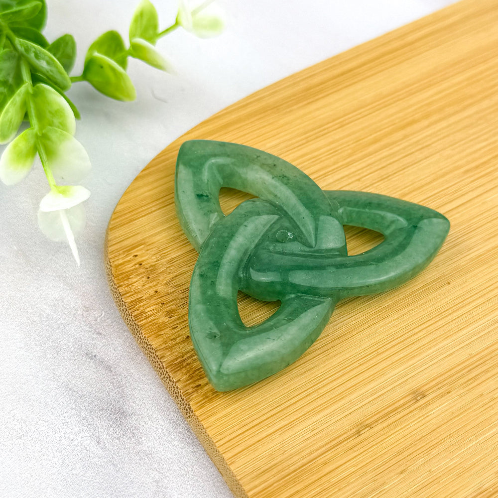 triquetra en aventurine verte