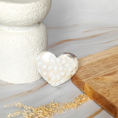 Coeur en Corail Fossilisé