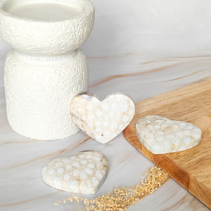 Coeur en Corail Fossilisé