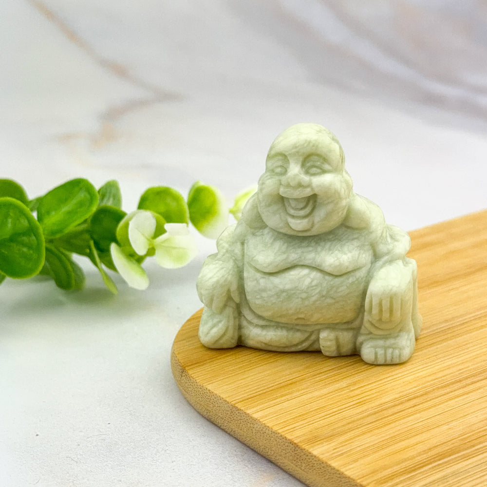 Bouddha en jade verte de chine