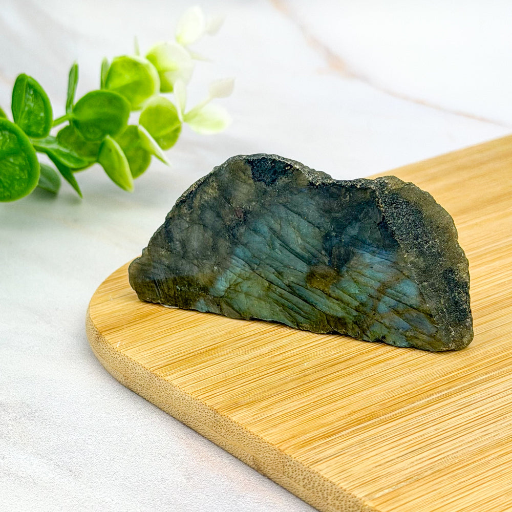 Tranche semi polie de labradorite