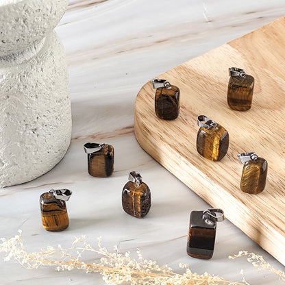 Pendentif rectangle en Oeil de Tigre