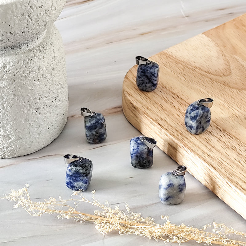 Pendentif rectangle en Sodalite
