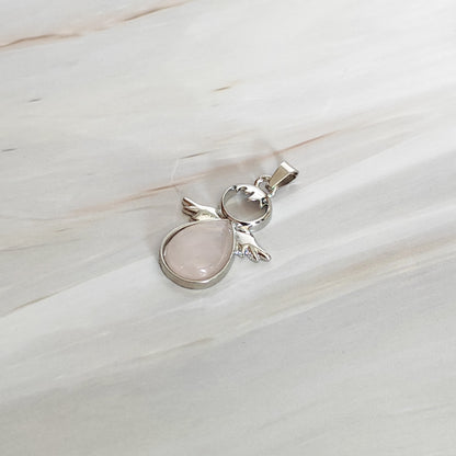 Ange en quartz rose