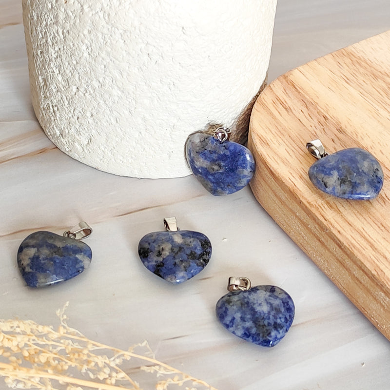Pendentif coeur en Sodalite