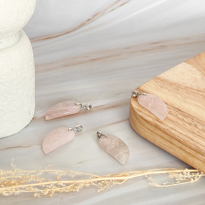 aile d'ange en quartz rose