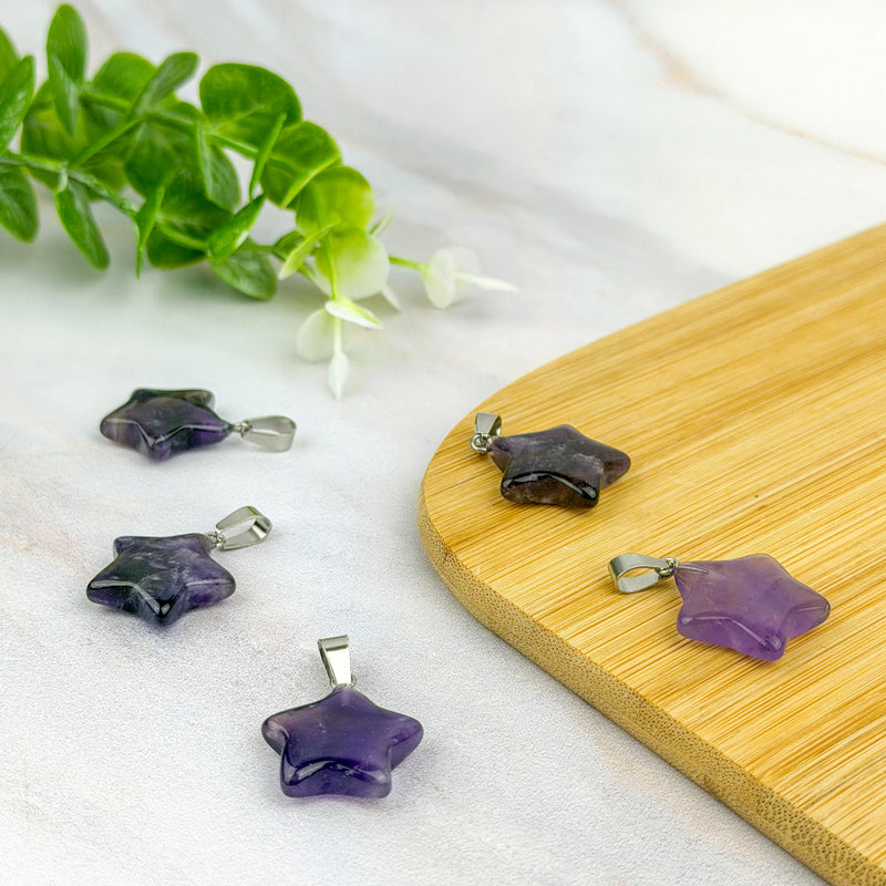 Pendentif étoile en Améthyste