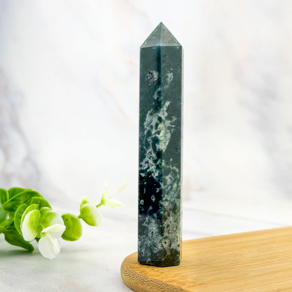 pointe ou tour en agate mousse