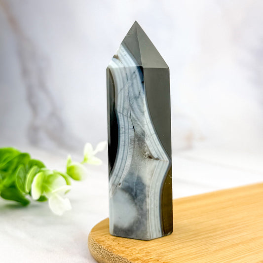 pointe en agate noire