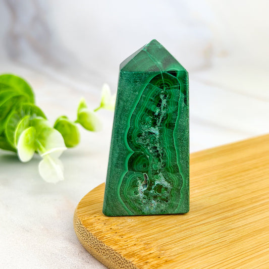 Pointe en malachite chrysocolle du congo