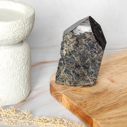 Pointe semi polie en Tourmaline Noire