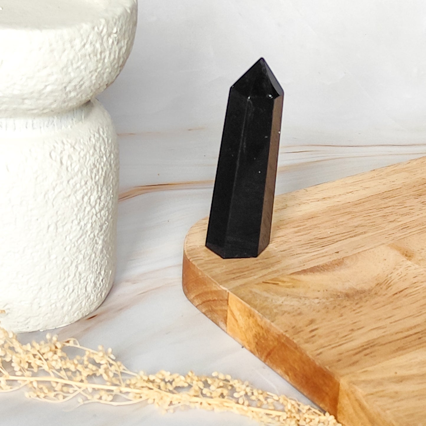 Pointe en Obsidienne Noire