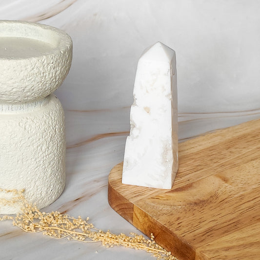 Pointe en Agate Blanche