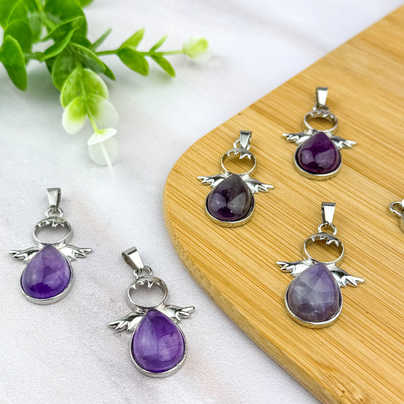 Pendentif ange en Améthyste