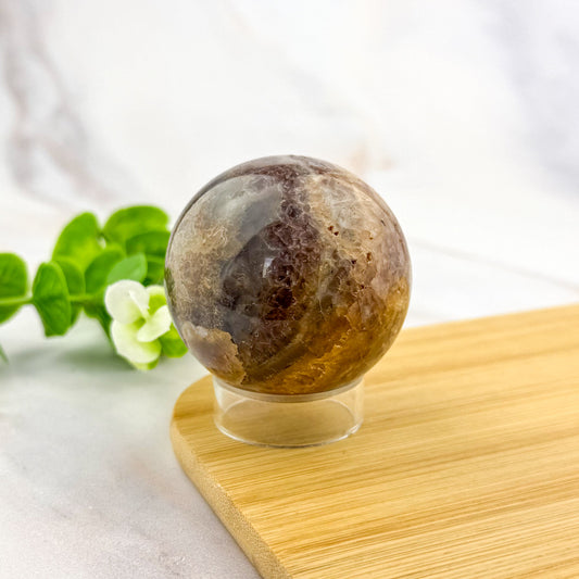 sphère en améthyste chevron