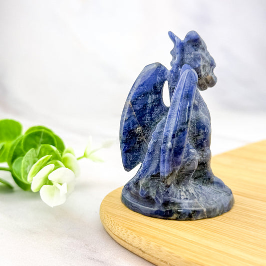 dragon sur socle en sodalite