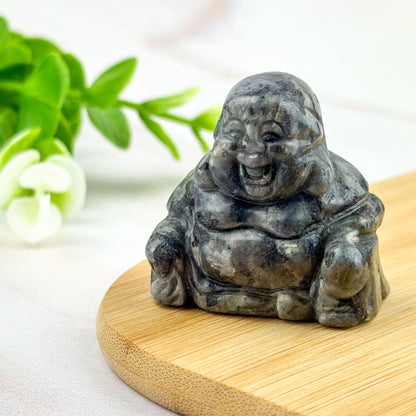 bouddha rieur en larvikite