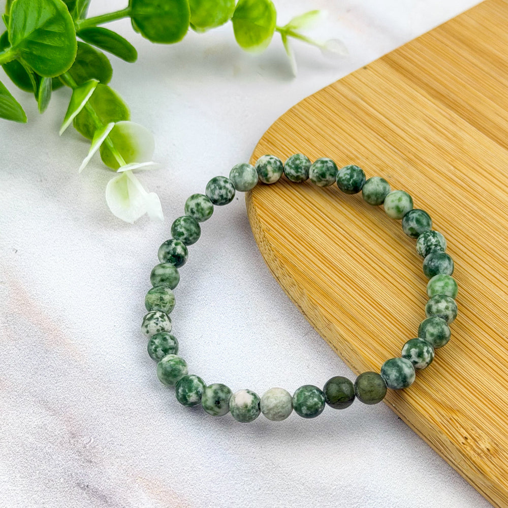 Bracelet boule en agate arbre