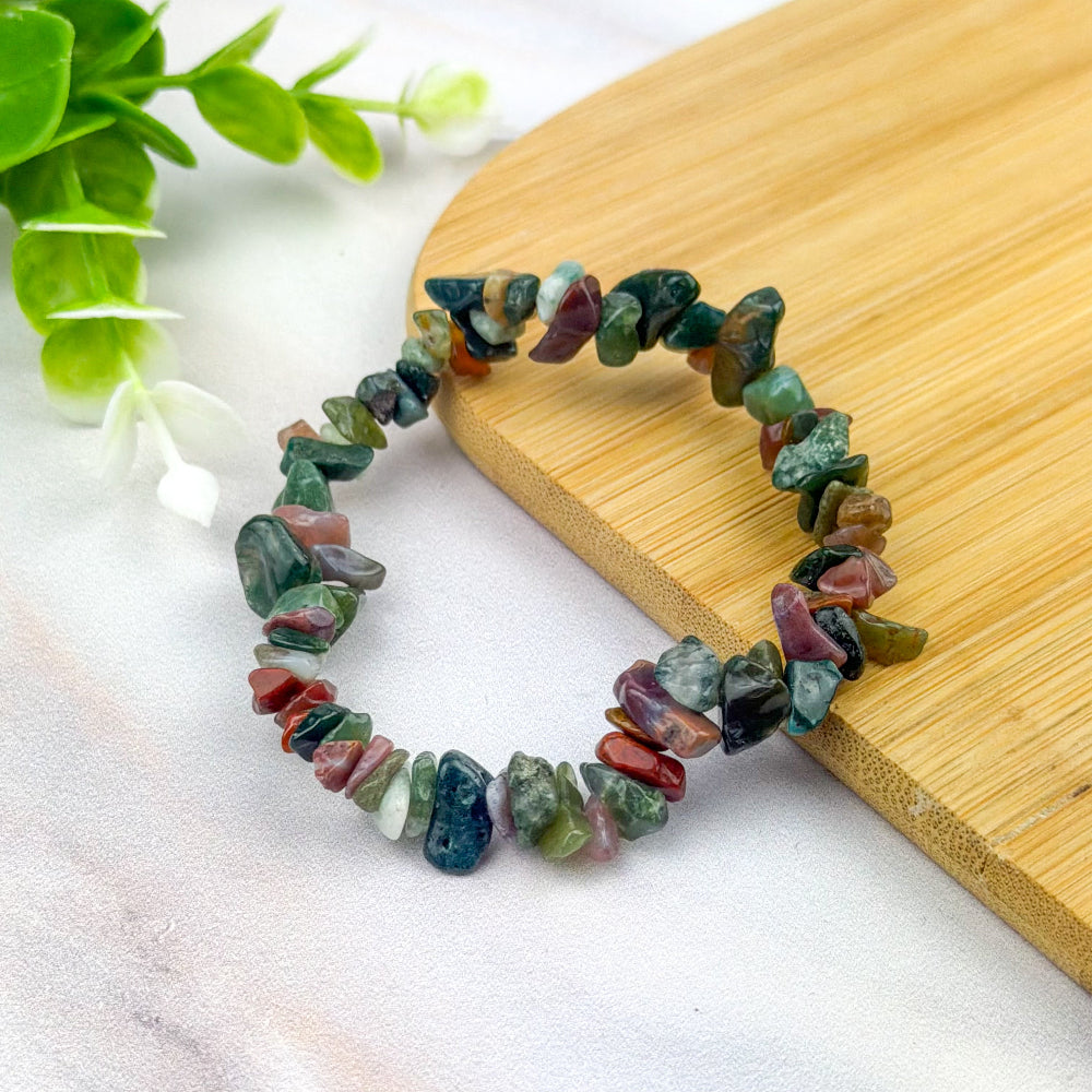 Bracelet perles naturelles baroques en Agate Indienne