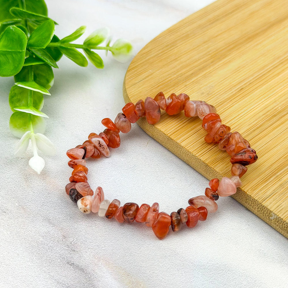 bracelet en perles baroques de cornaline