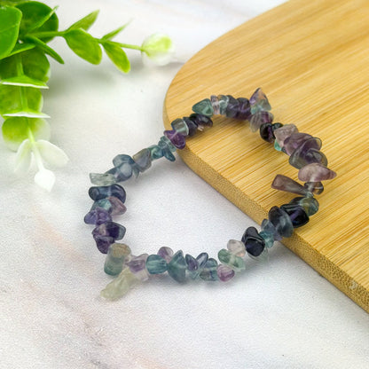 bracelet en perles naturelles de fluorite