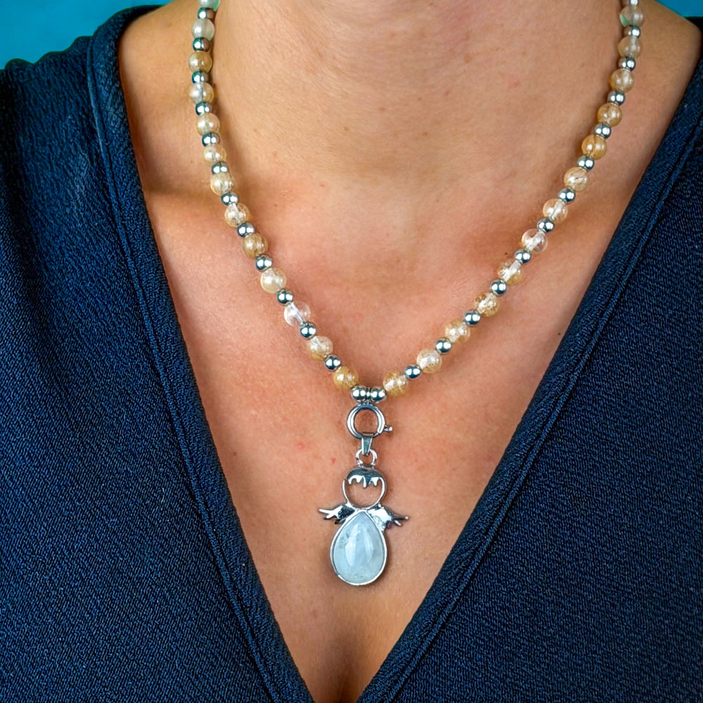 collier personnalisable en quartz rutilé