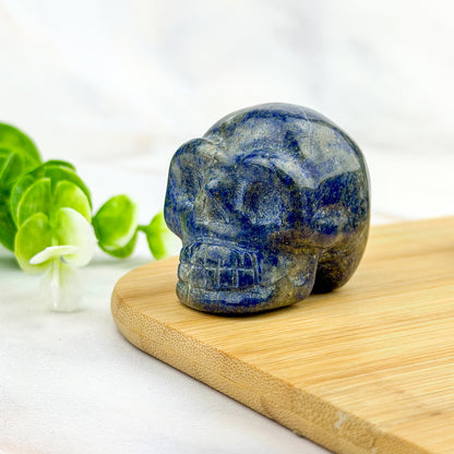 crâne en lapis lazuli