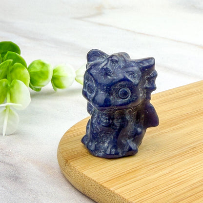 dragon volant en aventurine bleue