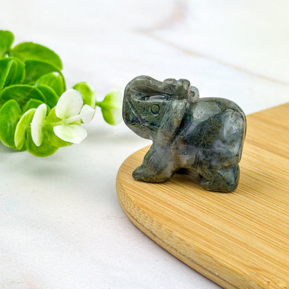 éléphant en agate mousse