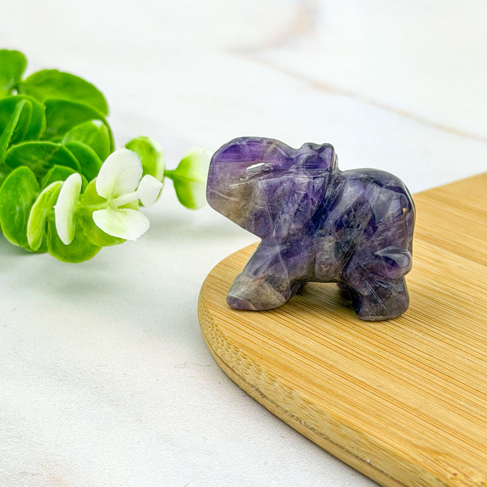 éléphant en améthyste