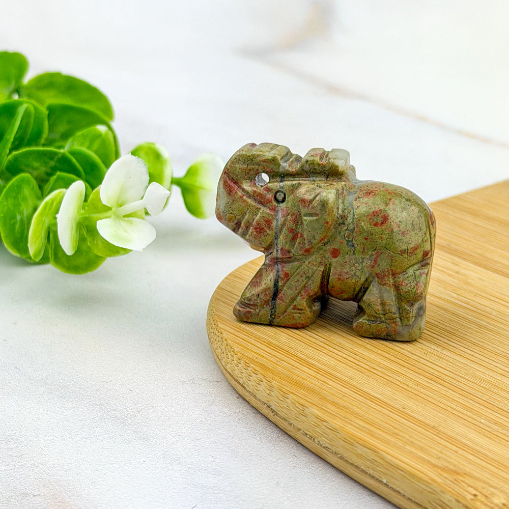 éléphant en unakite