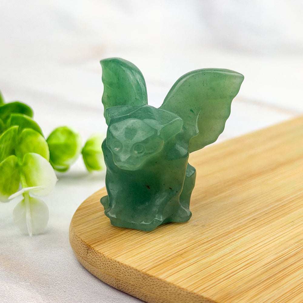 gargouille en aventurine verte