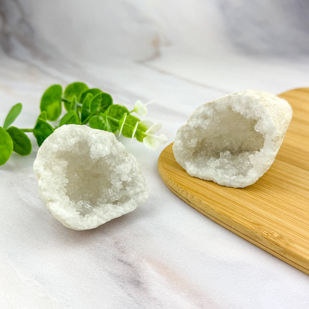 Géode en cristal de roche